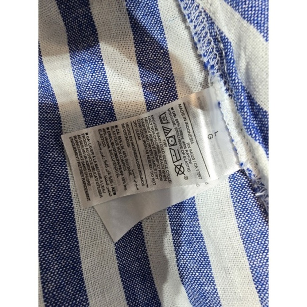 Old Navy Fit and Flare‎ Linen Blend Striped Mini Dress Large - Picture 4 of 4